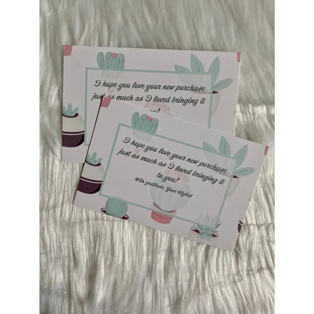 Succulents 10x13 Poly Mailers & 4x6 Thank You Cards & 2.5” Thank You Stickers